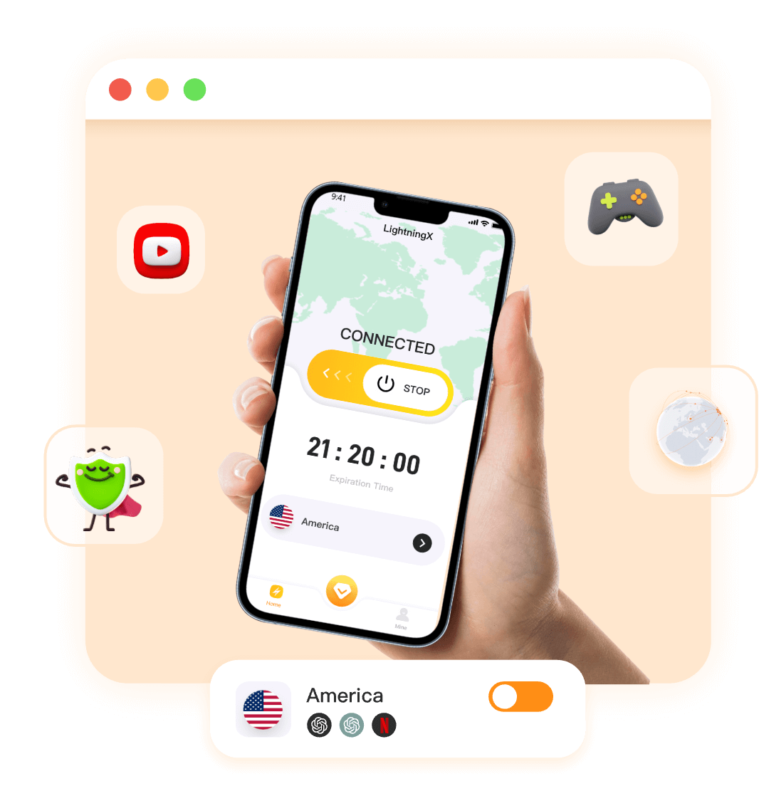 LightningX VPN|闪连VPN-Sambungan Satu Klik untuk Pelayaran Tanpa Had dengan LightningX VPN