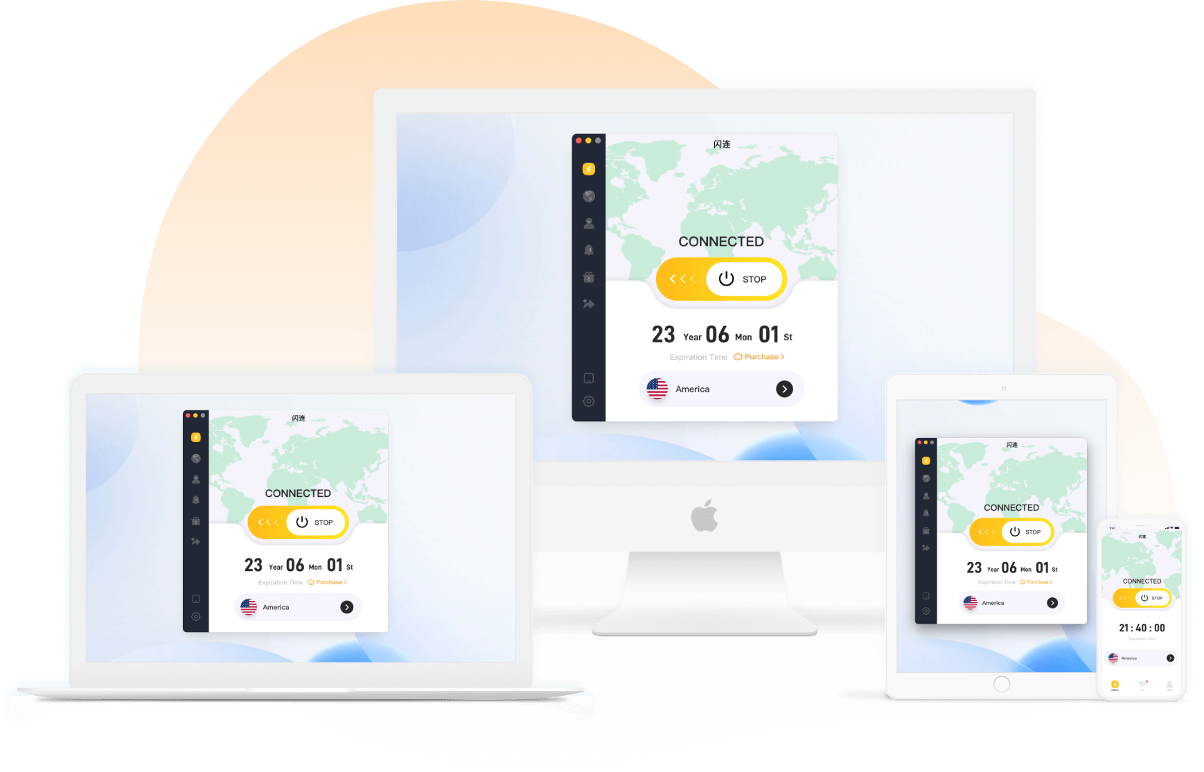 LightningX VPN|闪连VPN-Вход с нескольких устройств