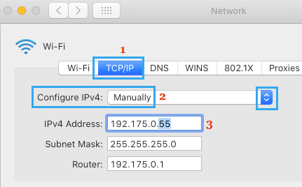 在Mac更改IP