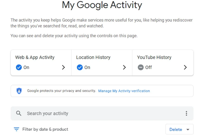 How to Delete Google Search History in Your Google Account