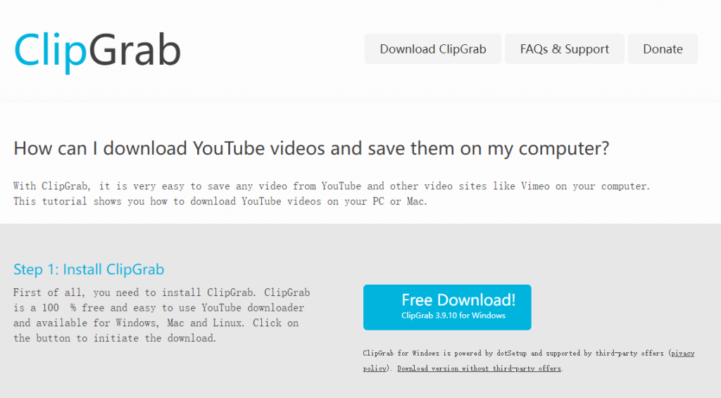 ClipGrab - Best free YouTube downloader for PC