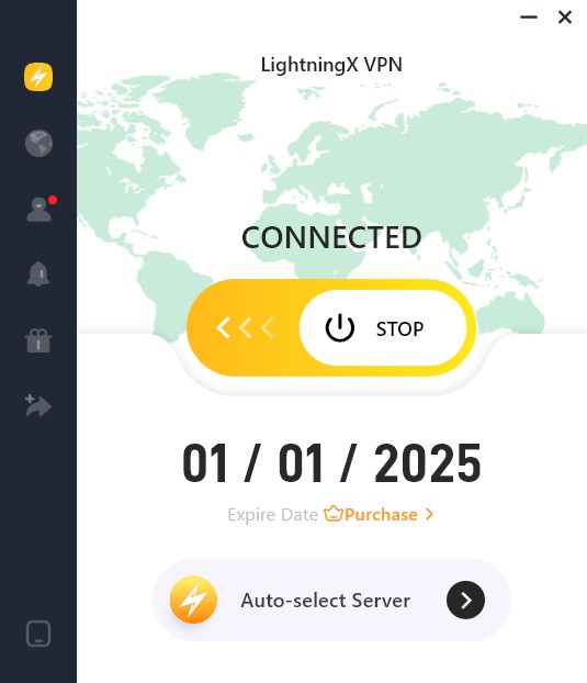 Mejor VPN para Reino Unido: LightningX VPN