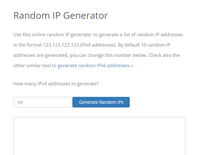 IPVoid IP generator