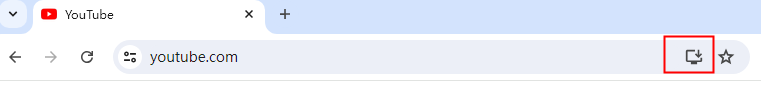 Click the “Install YouTube” Icon