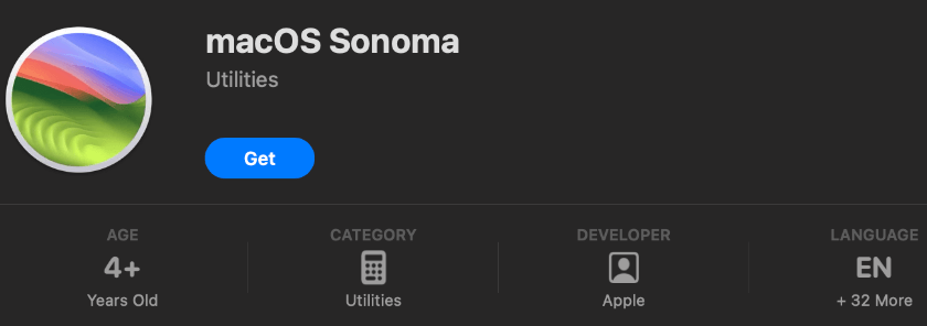 下载macOS Sonoma安装文件