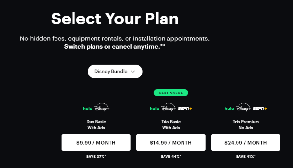 Hulu subscription plans