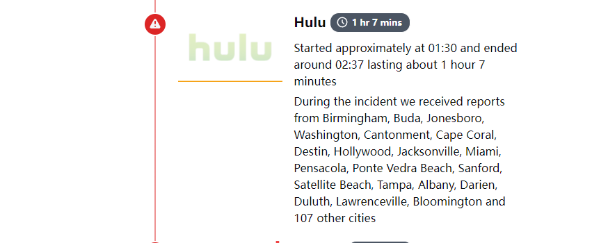 Check If Hulu is Down with Outage.Report