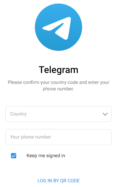 elegram Login with Phone Number