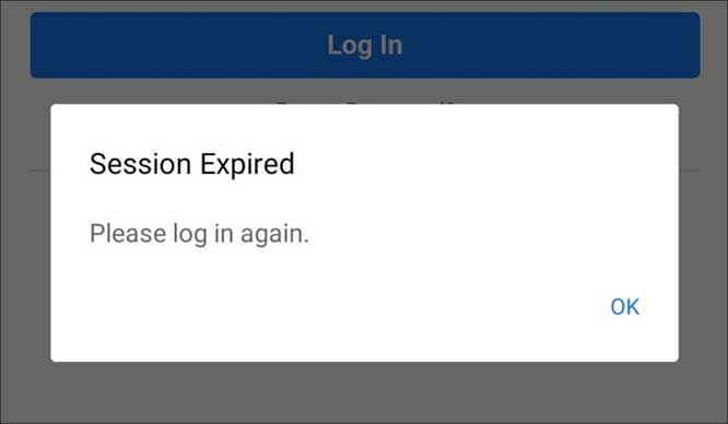 Facebook Session Expired 