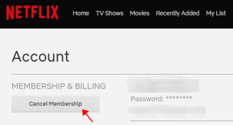 Click “Cancel Membership”