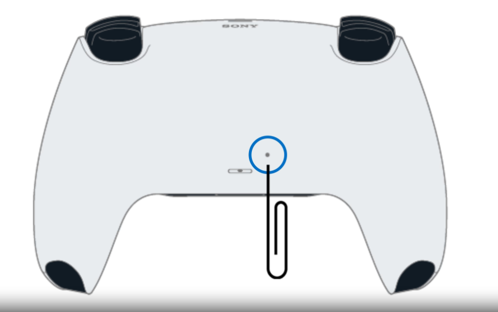 Reset Hole of the PS5 Controller