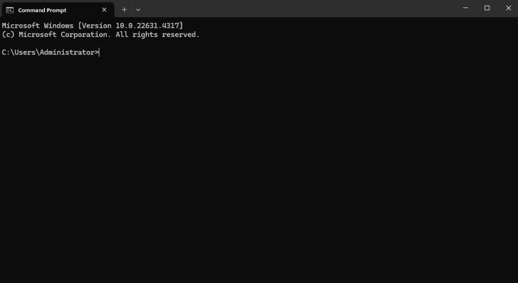 Command prompt command