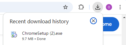 点击 ChromeSetup.exe