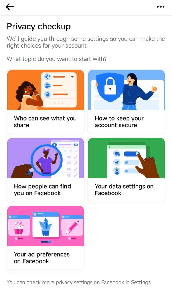 Facebook Privacy Checkup