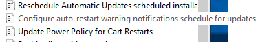 Find "Configure auto-restart warning notifications schedule for updates" in the settings