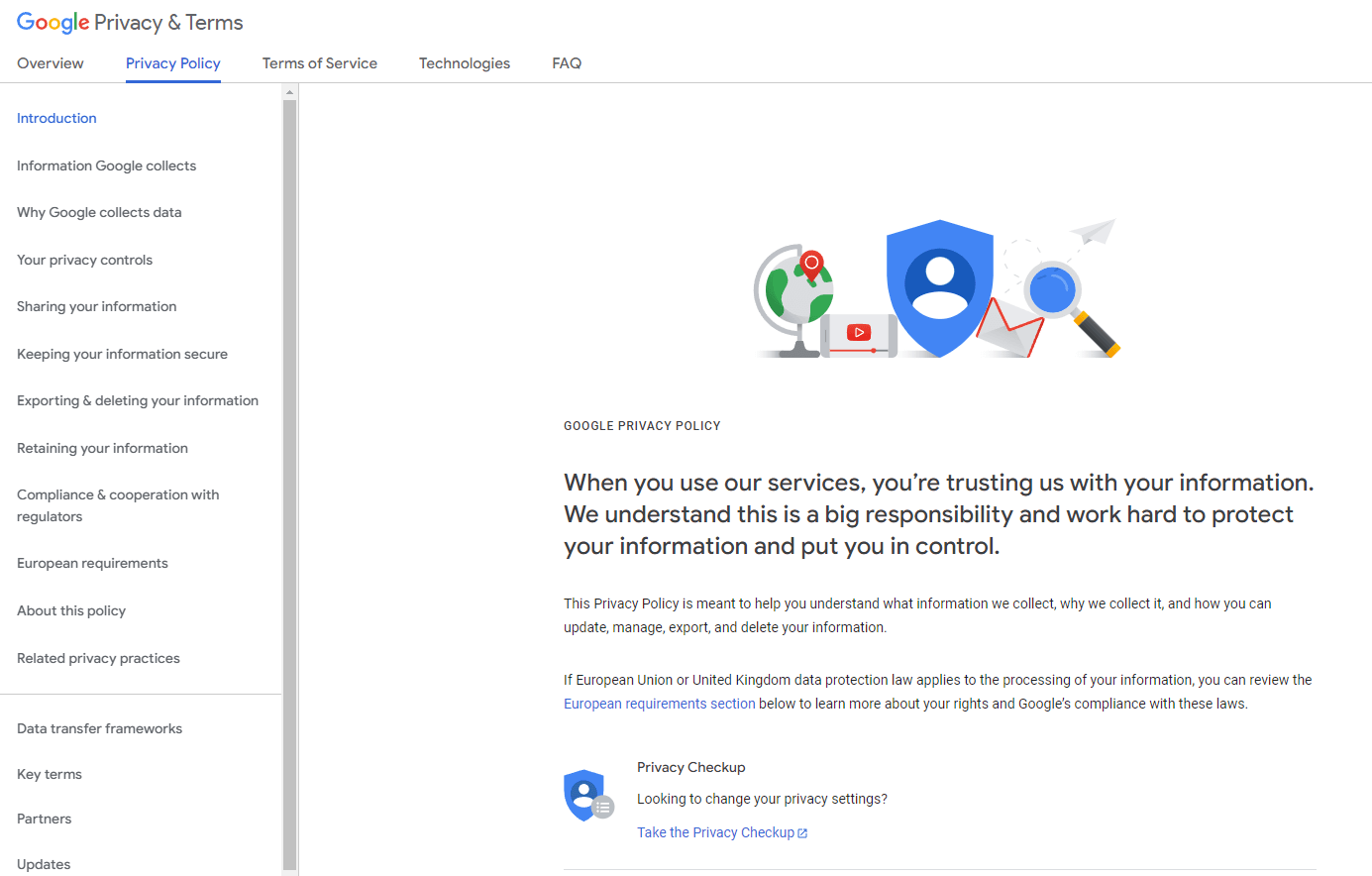 Google Privacy & Terms