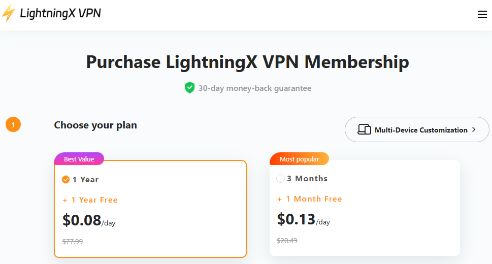 Buy LightningX VPN