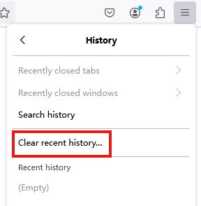 clear Firefox cache