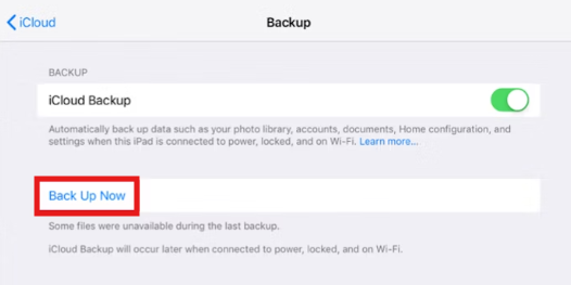 using iCloud backup