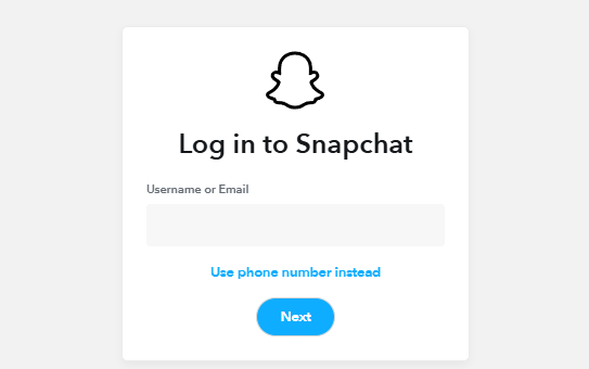 Snapchat web login