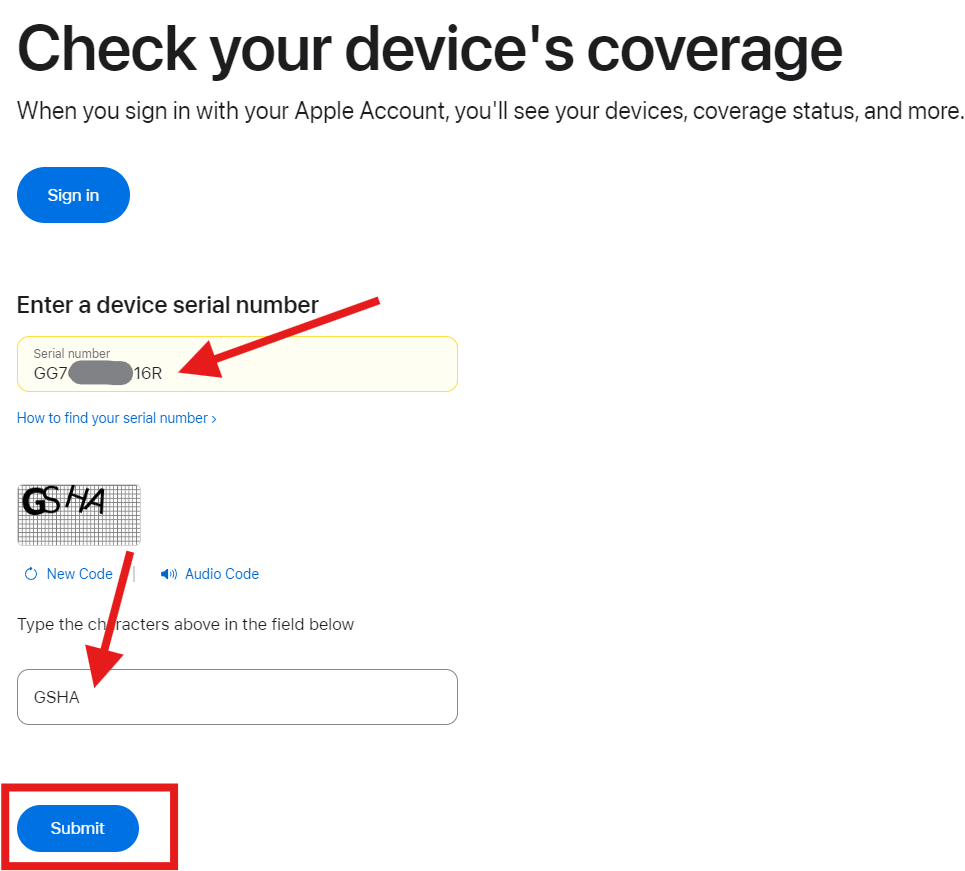 serial number lookup