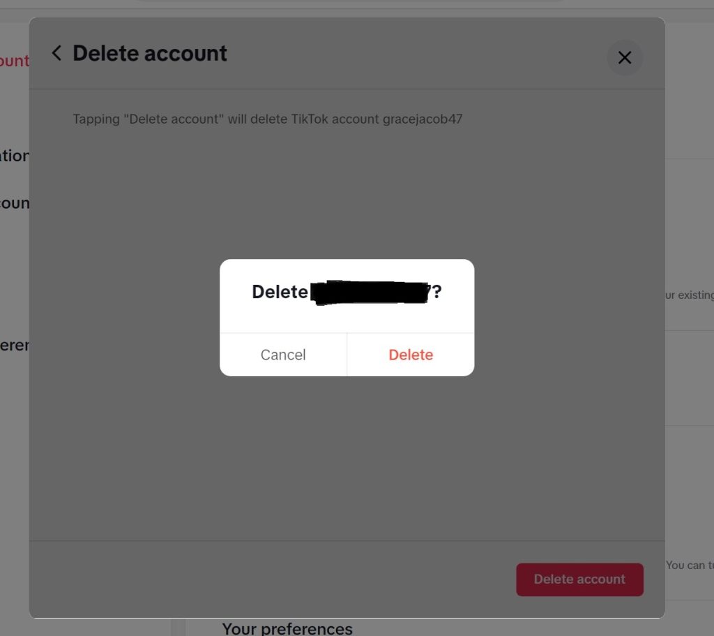 Click Delete to Confirm the Action