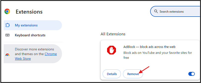 Remove AdBlock