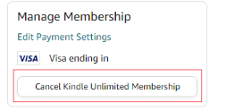 Cancel Kindle Unlimited Membership