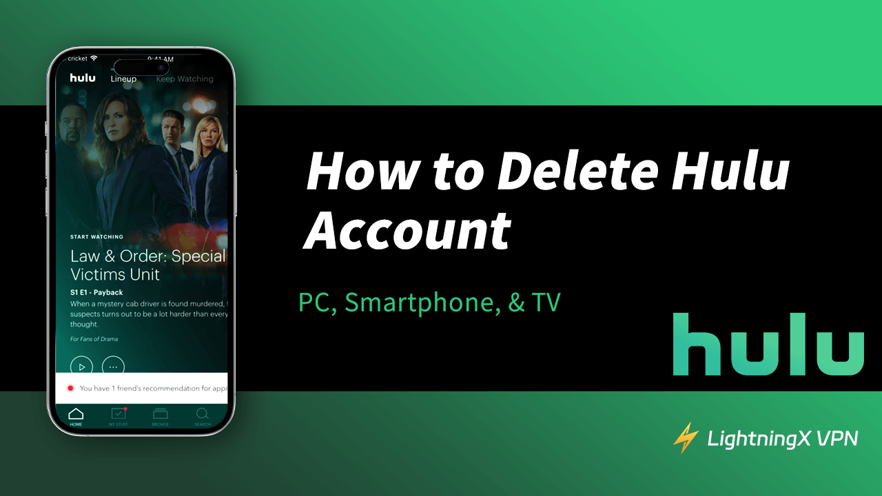 how to delete Hulu account