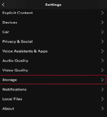Spotify storage