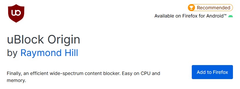 The uBlock Origin