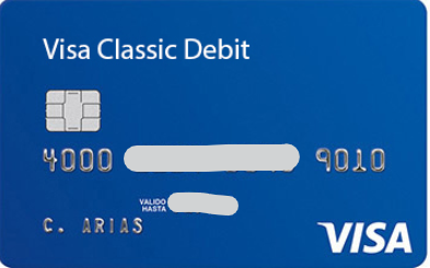 Visa classic debit card