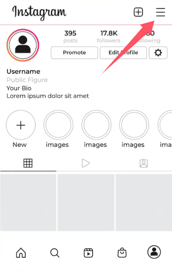 Abre la aplicación de Instagram y ve a Configuración