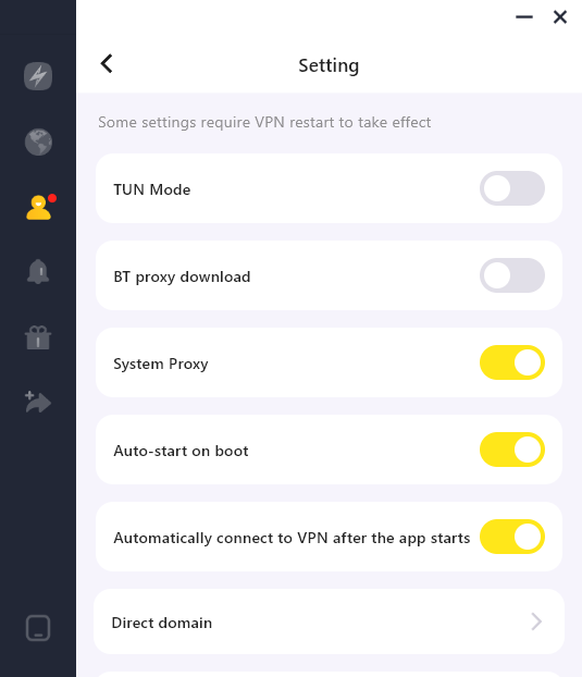 LightningX VPN function