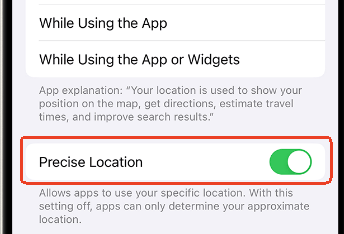 Enable Precise Location