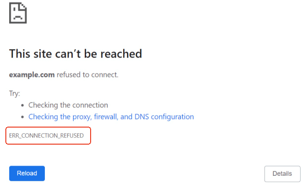 ERR_CONNECTION_REFUSEDエラー
