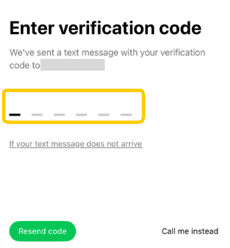 Use phone number to sign up for LINE