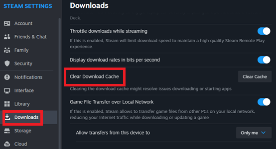 Remove Steam Cache