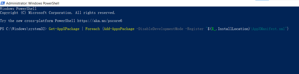 Run the Command in PowerShell