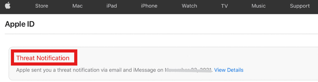 apple.com 上的 Apple 威脅警報