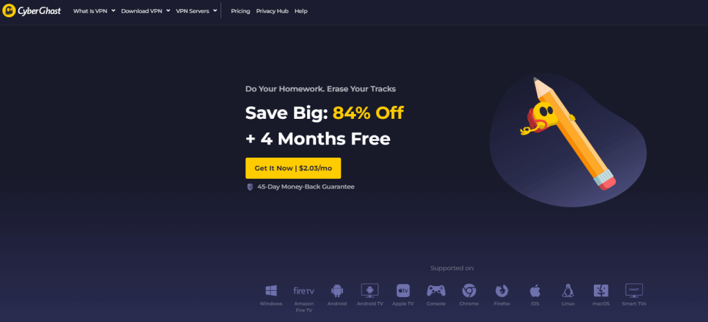 Best free VPN for PS5: CyberGhost VPN
