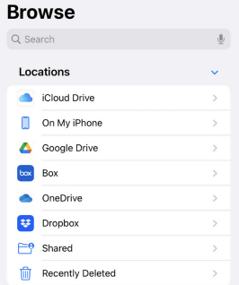 iPhoneでファイルにアクセスする