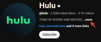 Click “More” Under the Channel Name