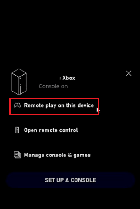 Choose “Remote play on this device”