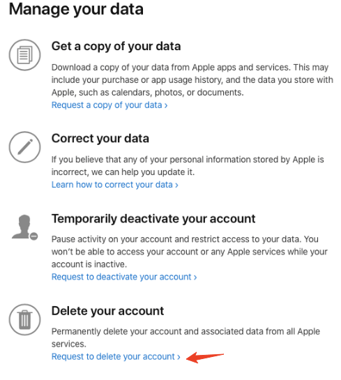 Delete Apple ID Account