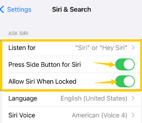 Turn Off iPhone Microphone via Siri Settings