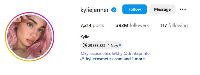 Kylie Jenner's Instagram Account