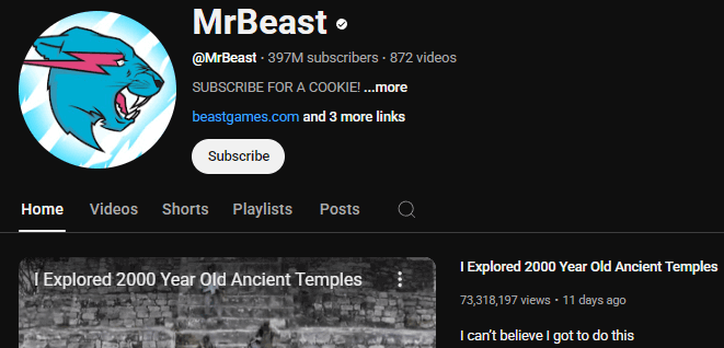 Who Has the Most Subscribers on YouTube? - MrBeast