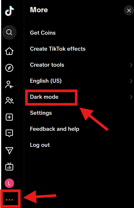 PCでTikTokのダークモードを有効にする