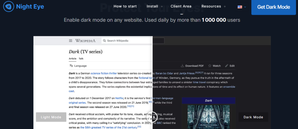 TikTokウェブでダークモード対応のブラウザ拡張機能を使用する